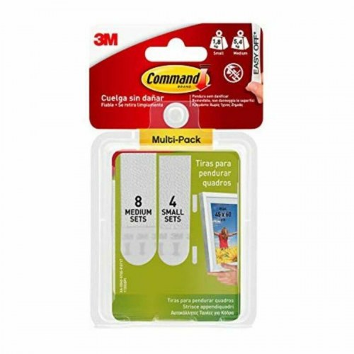 3M Command klæbestrips til rammer - Multi-pack, hvid (12 dele)