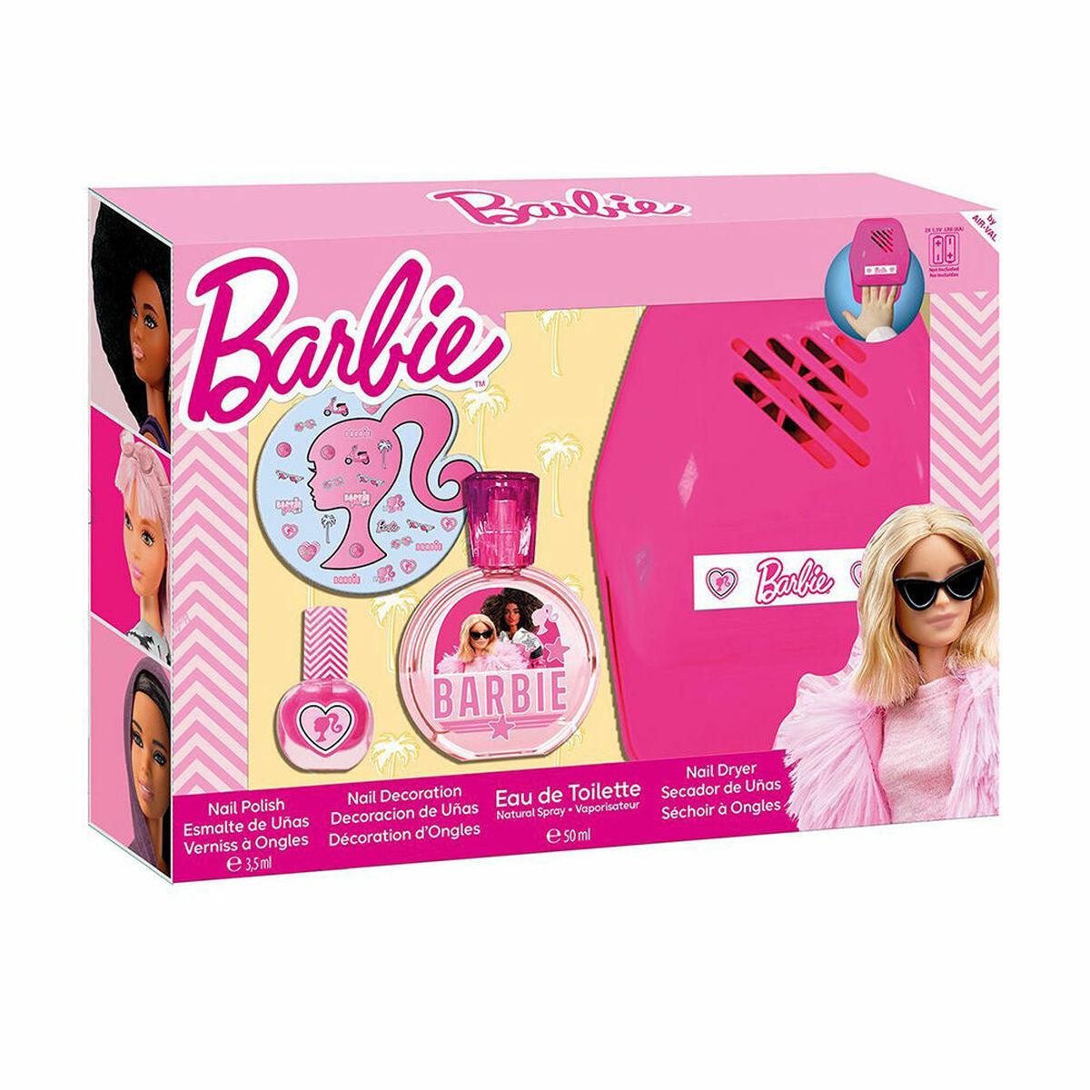 Barbie parfumesæt til børn - 4 dele med eau de toilette, neglelak og tilbehør