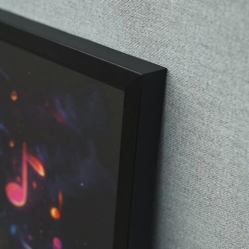 Billeder med LED lys - Sort vintage, 83 × 83 cm (sæt af 2)