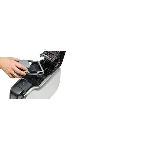 Zebra ZC300 fotoprinter - sølvfarvet ID‑kort og foto