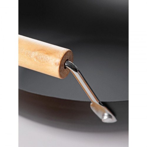 Wokpande Quttin med træhåndtag - Sort (6 enheder)