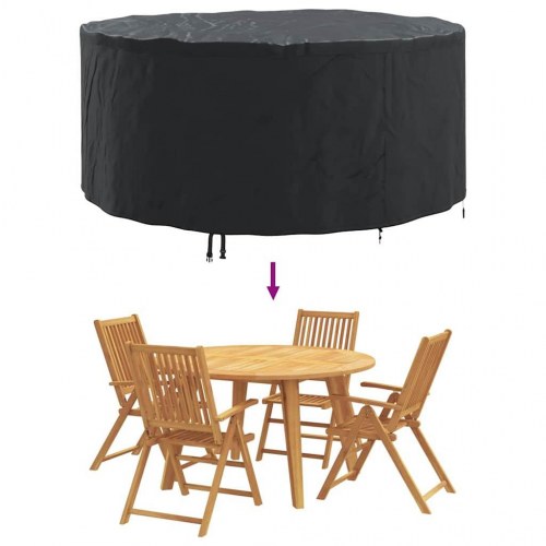 Overtræk til havemøbler Sort 200 x 200 x 71 cm 420D stof