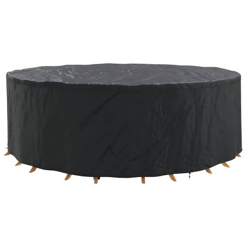 Rundt møbelovertræk - sort 279 × 279 × 85 cm i 210D oxford