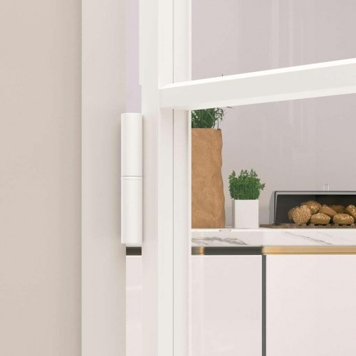 Indvendig glasdør 76 × 201,5 cm - hærdet glas og hvid aluminium