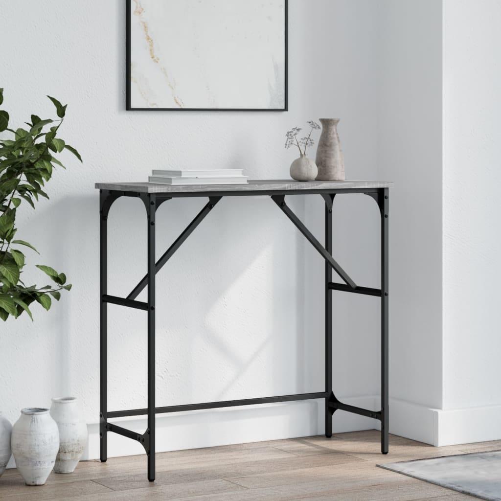Konsolbord 75x32x75 cm konstrueret træ grå sonoma-eg