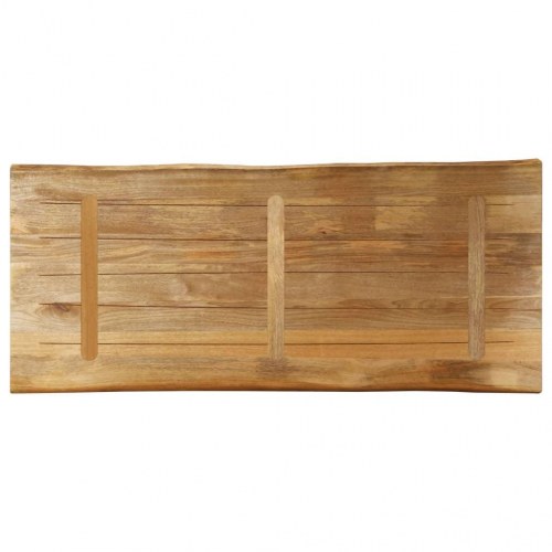 Bordplade 140 x 60 x 2,5 cm i massivt mangotræ med naturlig kant