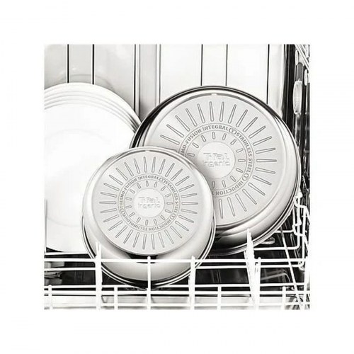 Grydesæt Tefal L897SA74 - 10 dele, rustfrit stål, sort/rød