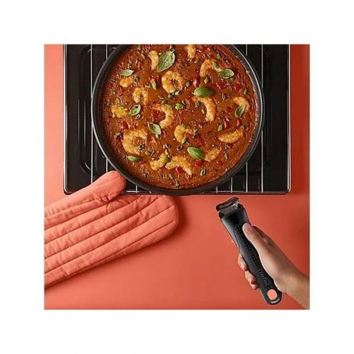 Grydesæt Tefal L897SA74 - 10 dele, rustfrit stål, sort/rød