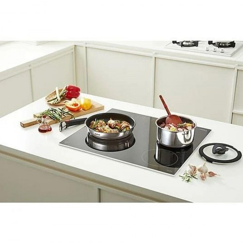 Grydesæt Tefal L897SA74 - 10 dele, rustfrit stål, sort/rød