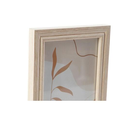 Væg billedramme 32,5 x 1,5 x 45 cm Krystal Natur Brun Moderne Træ MDF