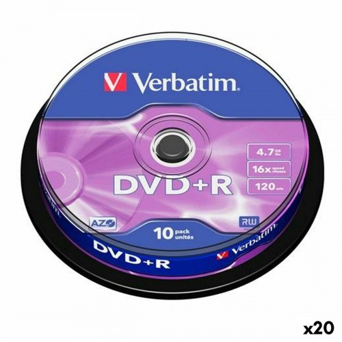 DVD+R Verbatim 4,7 GB 16x - 10 pak (20 enheder)