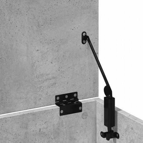 Opbevaringsboks i konstrueret træ 102×35×35 cm - betongrå
