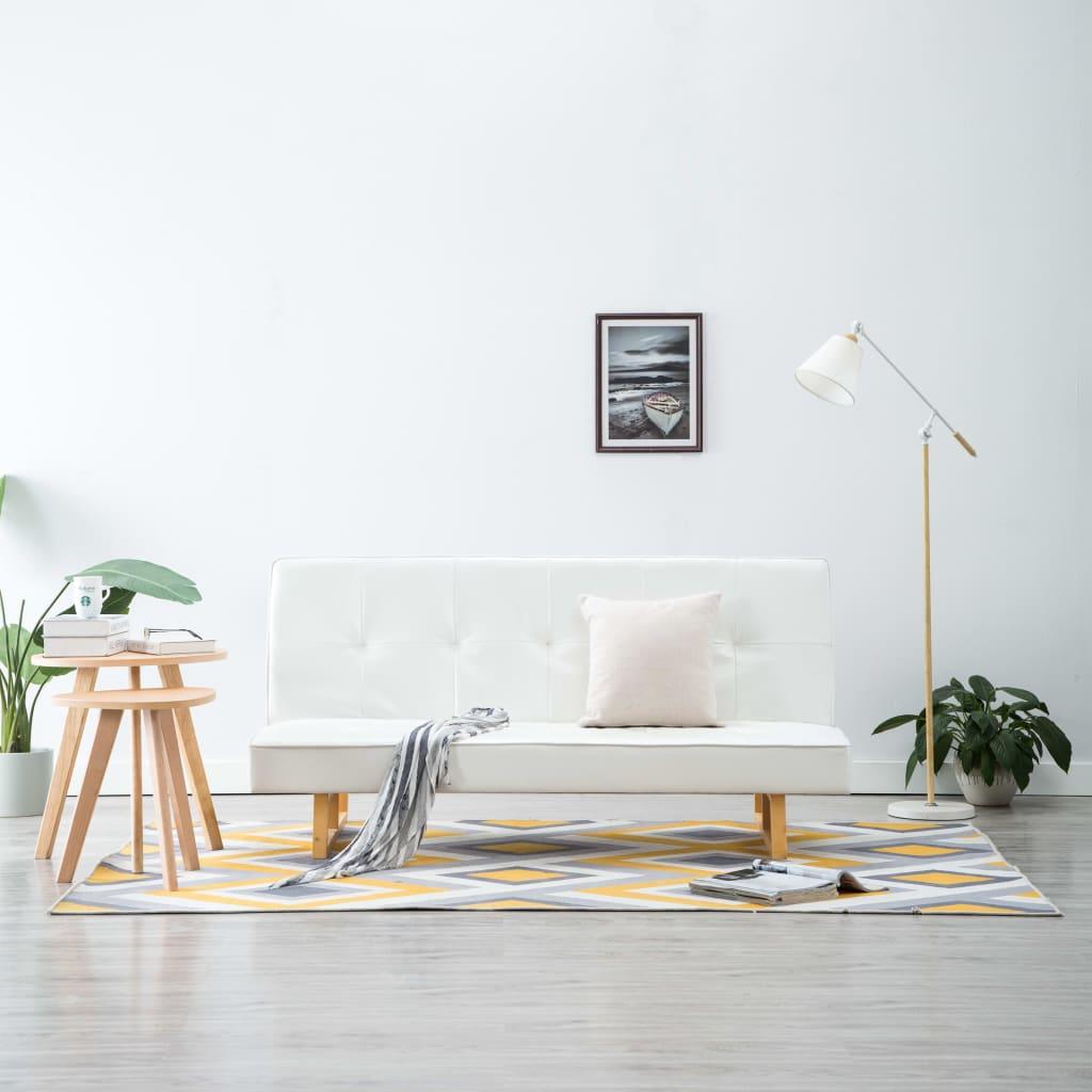 Sovesofa kunstlæder hvid