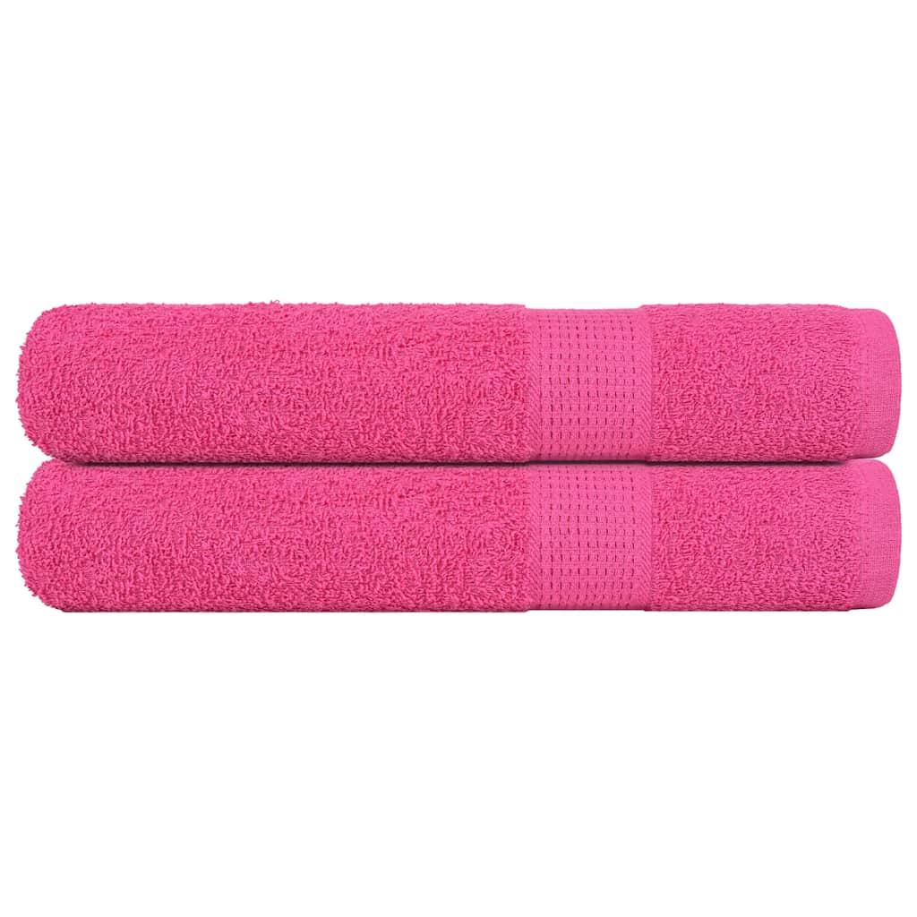 Håndklæder 2 stk. 100x200 cm 360 g/m2 100 % bomuld lyserød
