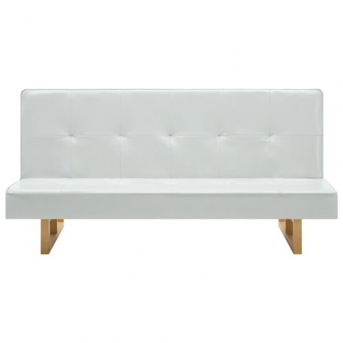 Sovesofa kunstlæder hvid