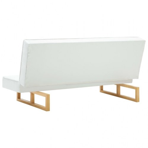 Sovesofa kunstlæder hvid