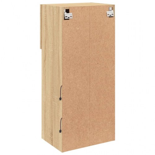 Tv-borde med LED-lys - 2 stk., 40,5×30×90 cm, sonoma-eg