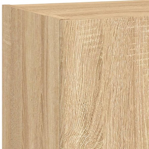 Tv-borde med LED-lys - 2 stk., 40,5×30×90 cm, sonoma-eg