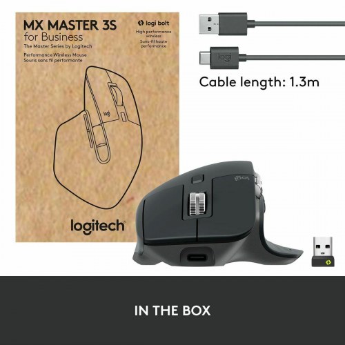 Trådløs mus Logitech MX Master 3S (grafit) - 8.000 dpi