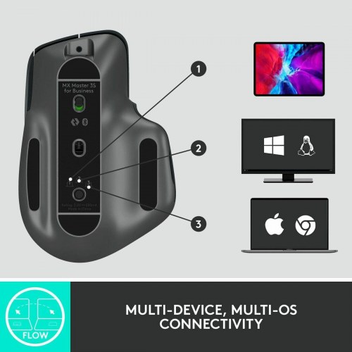 Trådløs mus Logitech MX Master 3S (grafit) - 8.000 dpi