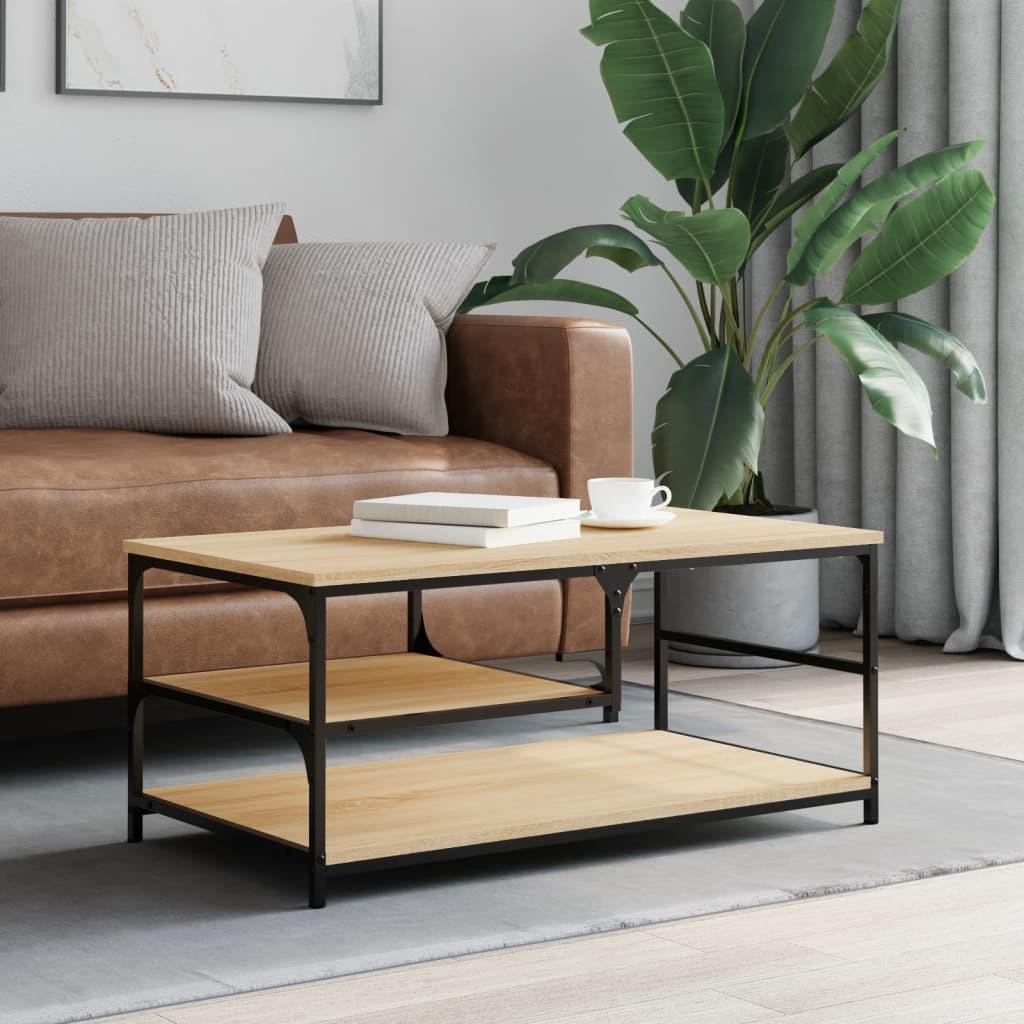 Sofabord i konstrueret træ - 90 × 49 × 40 cm, sonoma-eg