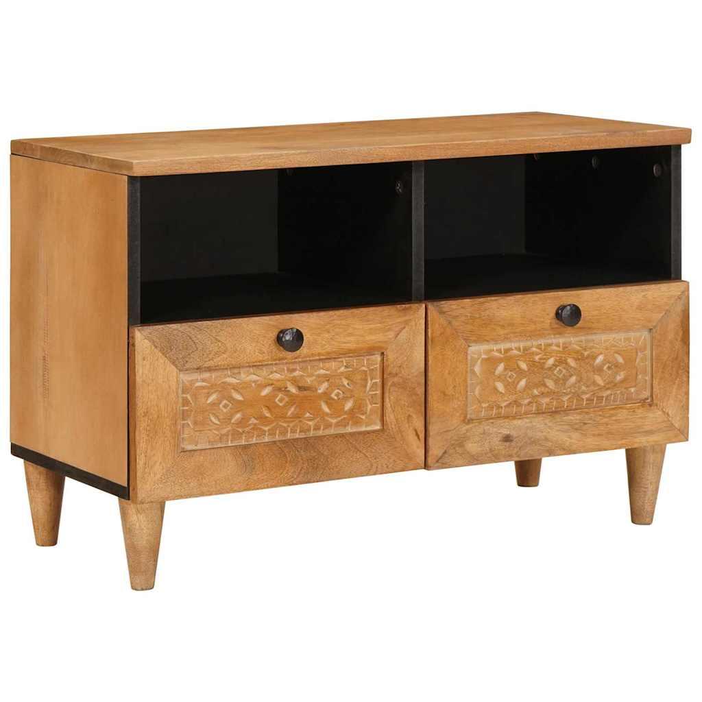 TV-bord med skuffer - lys brun 70 × 33 × 46 cm i konstrueret træ