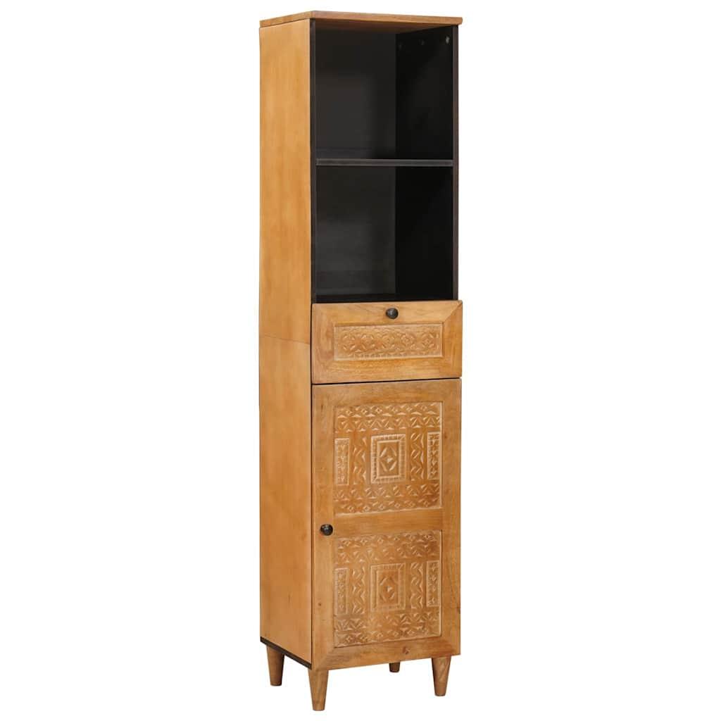 Badeværelsesskab Lysebrun 38 x 33,5 x 160 cm Massiv Mangotræ