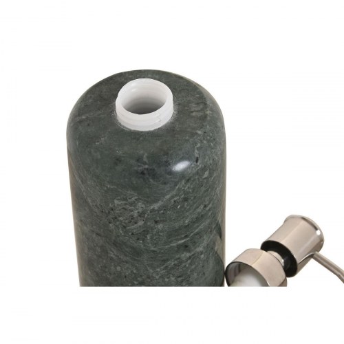 Sæbedispenser - grøn marmor med sølvfarvet pumpe