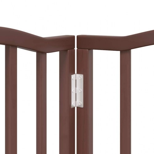 Hundelåge med dør 9 paneler 450 cm - brun