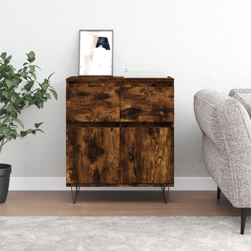 Skænk 60x35x70 cm konstrueret træ røget egetræsfarve