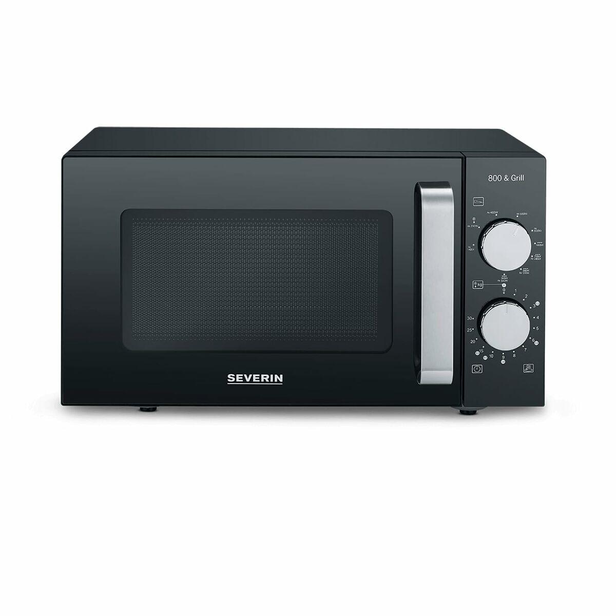 Mikrobølgeovn Severin 7762 20 L med grill - sort, 1000 W