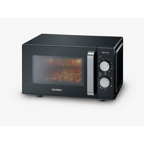 Mikrobølgeovn Severin 7762 20 L med grill - sort, 1000 W