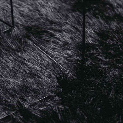 Shaggy gulvtæppe NAVARRA 200 x 200 cm - sort