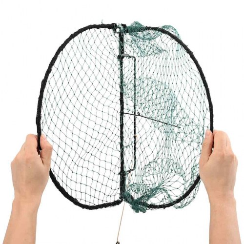 Fuglenet 40 cm stål grøn