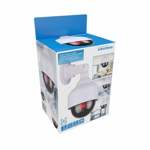 Overvågningskamera dummy Grundig - hvid dome, batteridrevet