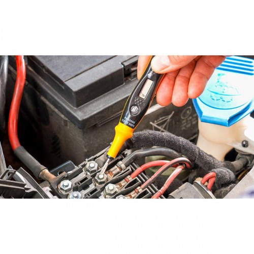 Spændingstester Pancontrol - spændings- og kontinuitetstester, gul/sort