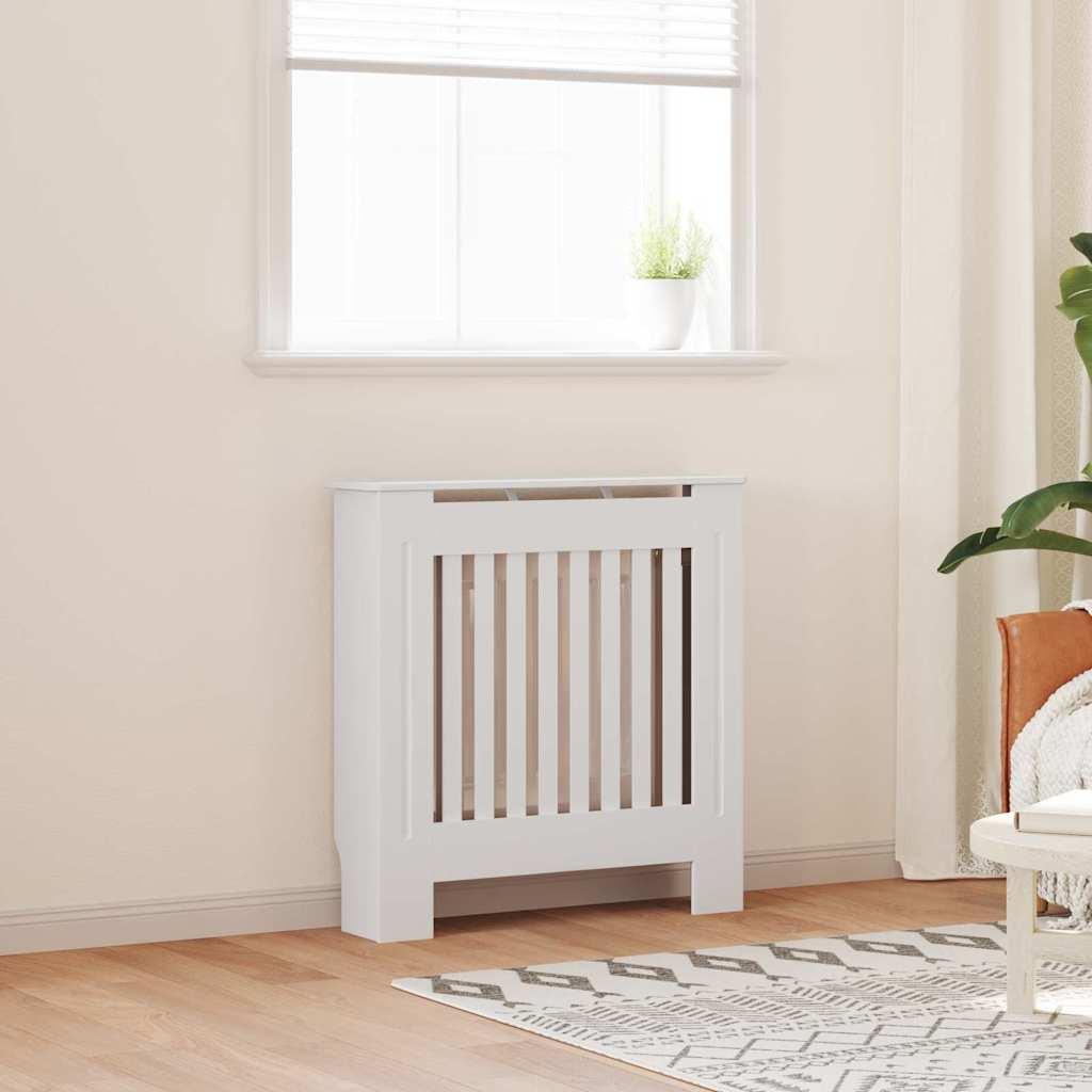 Radiatorcover 2 stk Hvid 78x19x81,5cm Konstrueret træ