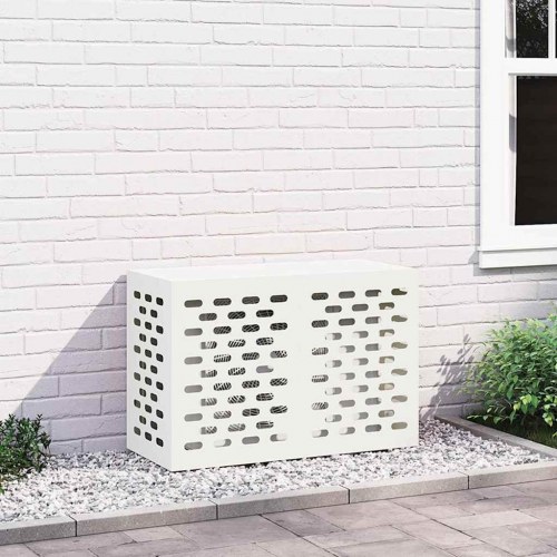 Airconditiondække i stål - hvid 90 x 40 x 60 cm