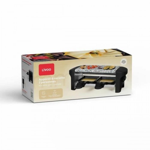 Raclette grill Livoo DOC156N - sort/grå - 350 W - til 2 personer