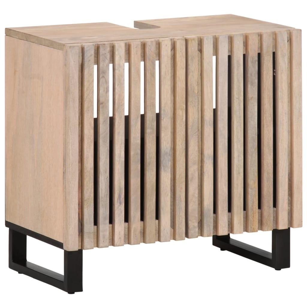 Underskab til vask 62x34x58 cm massivt mangotræ