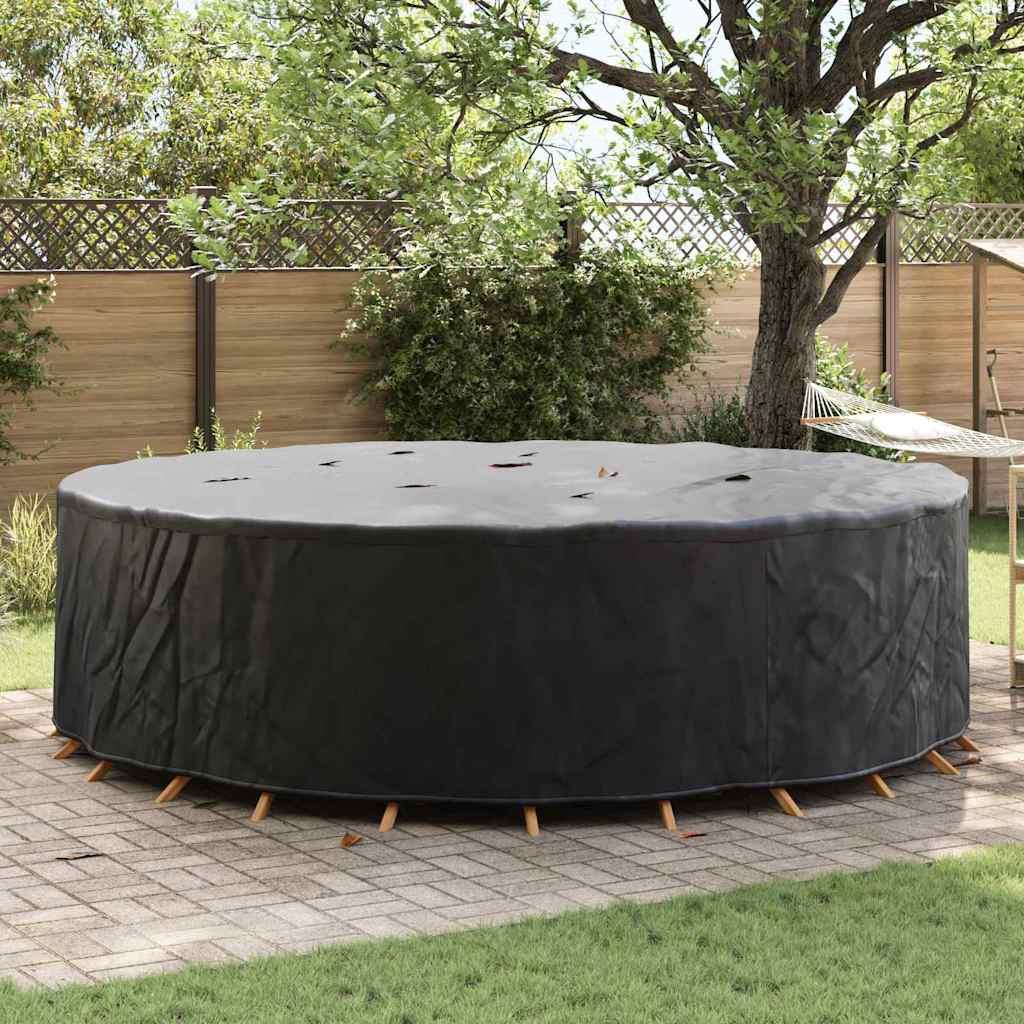 Rundt mÃ¸belovertrÃ¦k - sort 320 Ã 320 Ã 85 cm i 420D oxford