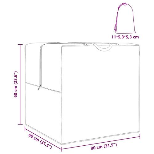 Udendørs Opbevaringspose Sort 80 x 80 x 60 cm 210D stof