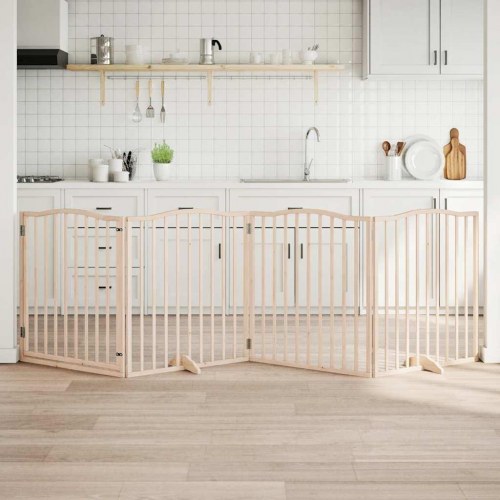 Hundelåge med dør - 4 paneler, 320 cm, poppeltræ