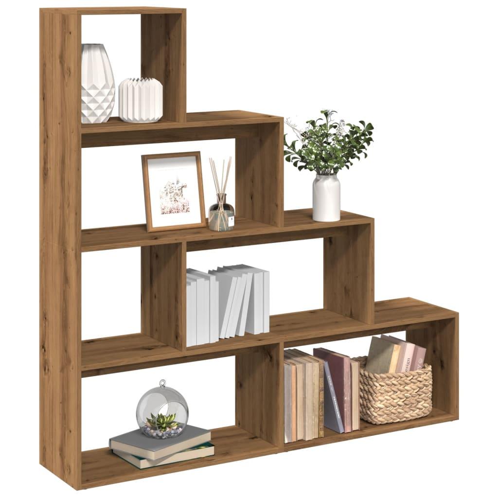 Bogreol/rumdeler i trappedesign 143,5×29×143,5 cm - kunsteg