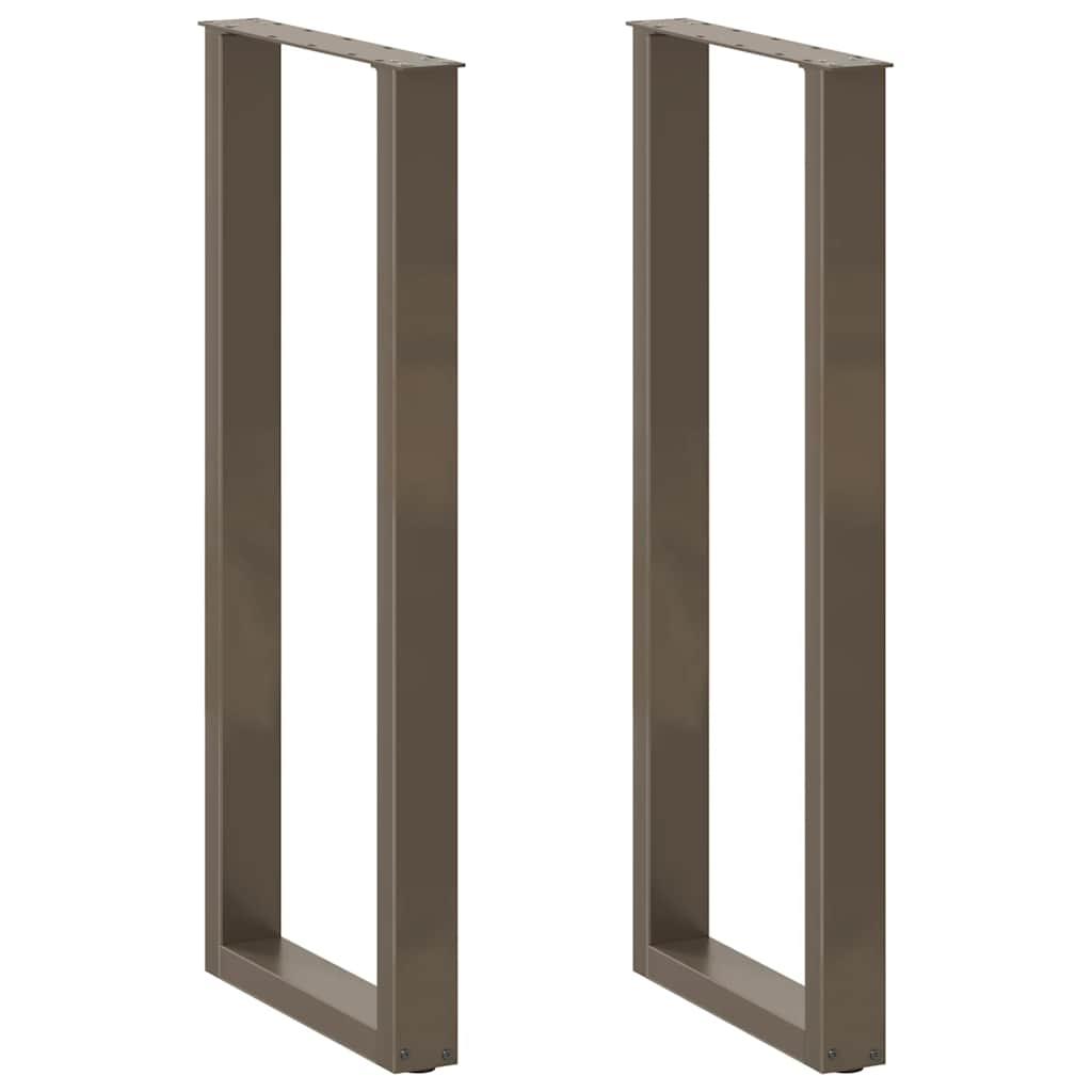 vidaXL barbordsben U-formet 2 stk. naturstål 50x(110-111) cm stål