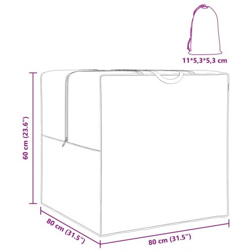 Udendørs Opbevaringspose Sort 80 x 80 x 60 cm 420D stof