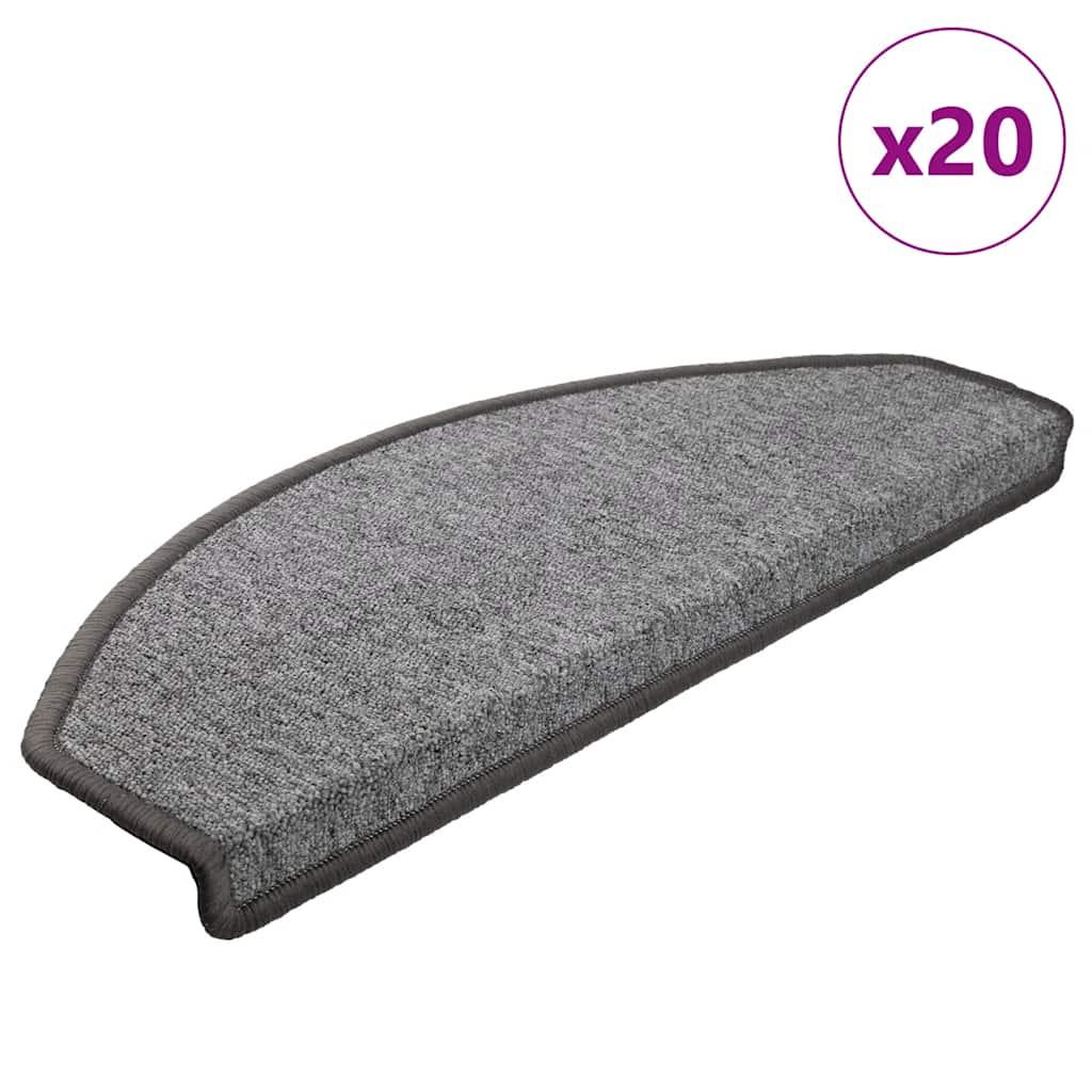TrappemÃ¥tter 20 stk. 65x24x4 cm mÃ¸rkegrÃ¥ halvrunde store