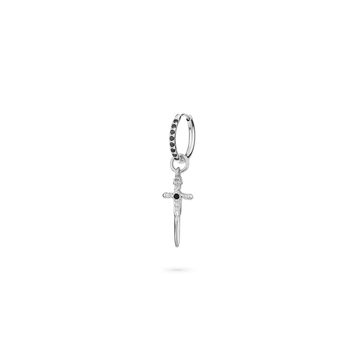 Radiant RH000190 ørering - sølvfarvet til mænd (1 stk)