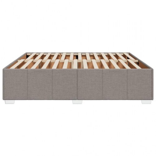 Sengeramme i stof 200 x 200 cm - gråbrun