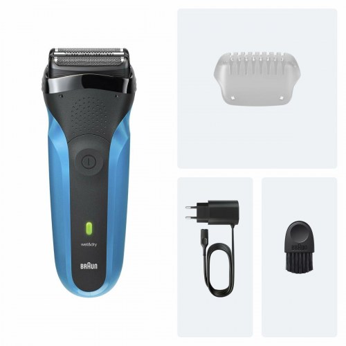 Braun Series 3 barbermaskine - blå/sort, wet & dry